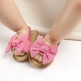 thumbnail image 4 of Actoyo 0-18M Summer Newborn Baby Girls Sandals Shoes Butterfly Flat With Heel Soft Cork Shoes, 4 of 10