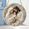 thumbnail image 3 of Religious Warm Family Holiday Dress Up Window Glass Pendant, 3 of 6