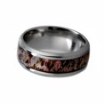 thumbnail image 3 of de hombre con incrustaciones de concha s de material acero inoxidable pulido con borde plano inclinado pulido de 8 mm para bodas US7- Yinane Anillo de boda para hombre, 3 of 5
