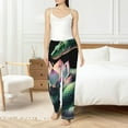 thumbnail image 6 of Lsque Snake Holding A Lotus Print Women's Pajama Pants, Lounge Pant - Comfortable Home Wear,Elastic Waistband, Stylish Design-Large, 6 of 9
