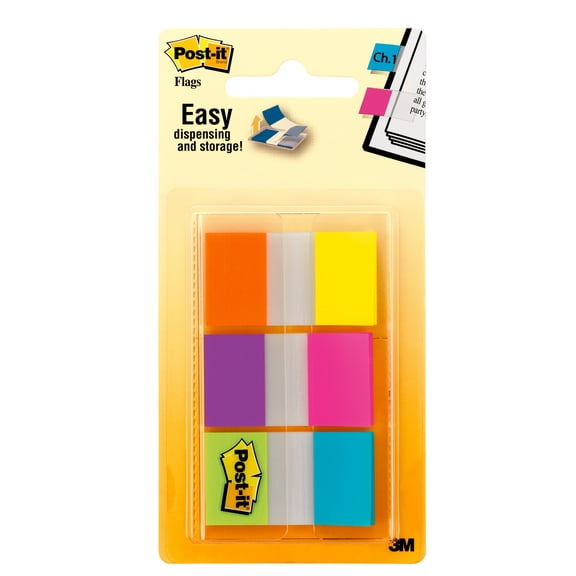 "Page Flags In Portable Dispenser, Assorted Brights, 60 Flags/pack | Bundle of 5 Packs"
