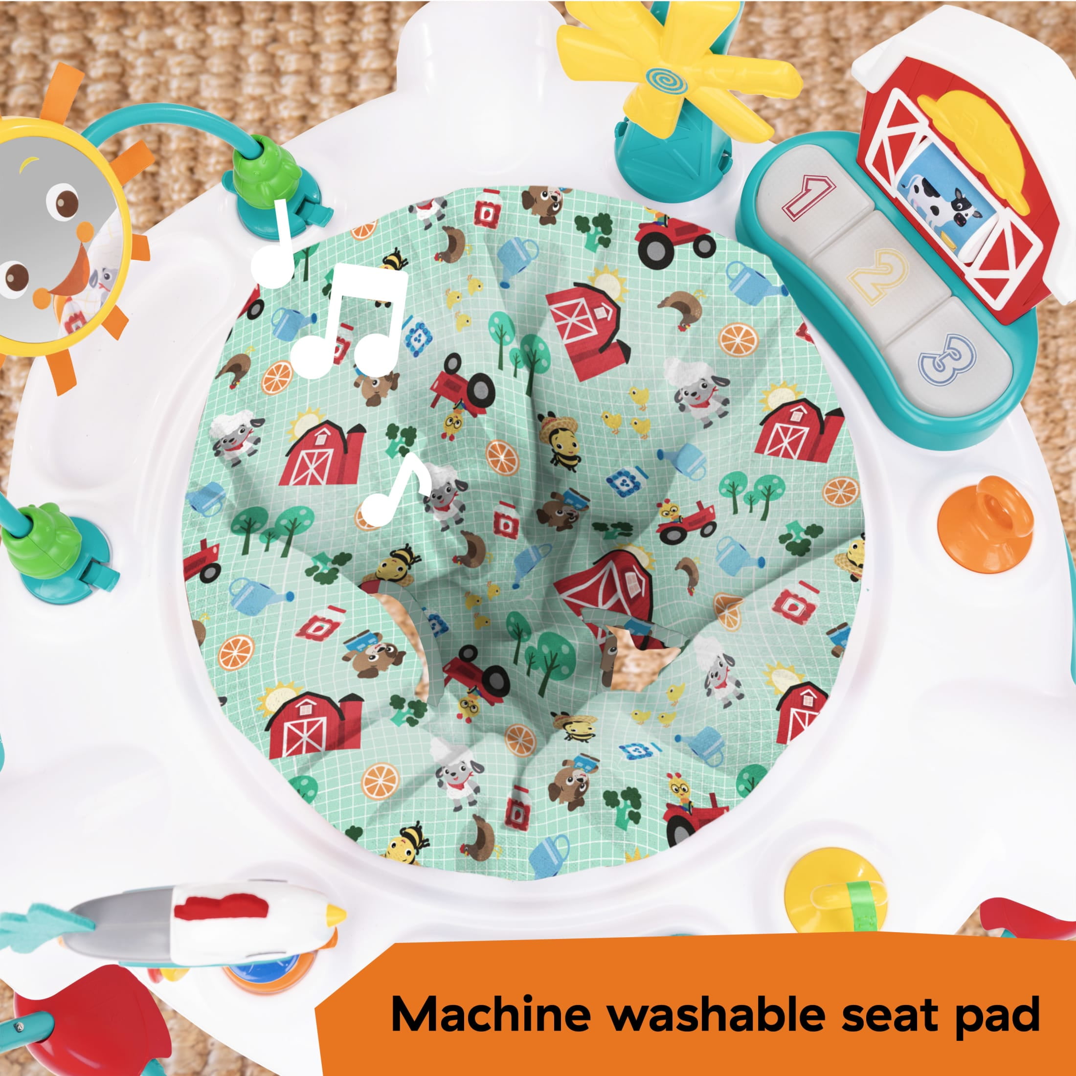 Baby Einstein Farm Explorers Jump & Learn Barnyard 2-in-1 Jumper, Ages 6-12 Months