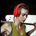 thumbnail image 2 of CXALSSY X3 Active Noise Cancelling Headphones, Over-Ear Headphones with Mic for Kids/Adults/Teen/School/TV, Red, 2 of 6