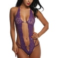 thumbnail image 1 of Lencería de mujer Sexy Deep V Body de encaje de una pieza Teddy Lingerie Babydoll S-XXL Adepaton WRMH-1092-3, 1 of 6