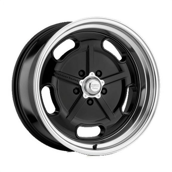 American Racing Vintage Aluminum Rim VN511 SALT FLAT 17X8in Gloss Black Diamond Cut Lip Finish, VN51178034300
