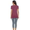 thumbnail image 4 of FAMITION Casual Cute Short Sleeve T Shirts for Women Summer Twist Knotted Blouse Tunic Tops, 4 of 9