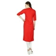 thumbnail image 2 of Bimba Women Summer Rayon custom Kurta Kurti 3/4 Sleeve Formal Casual Tunic, 2 of 6