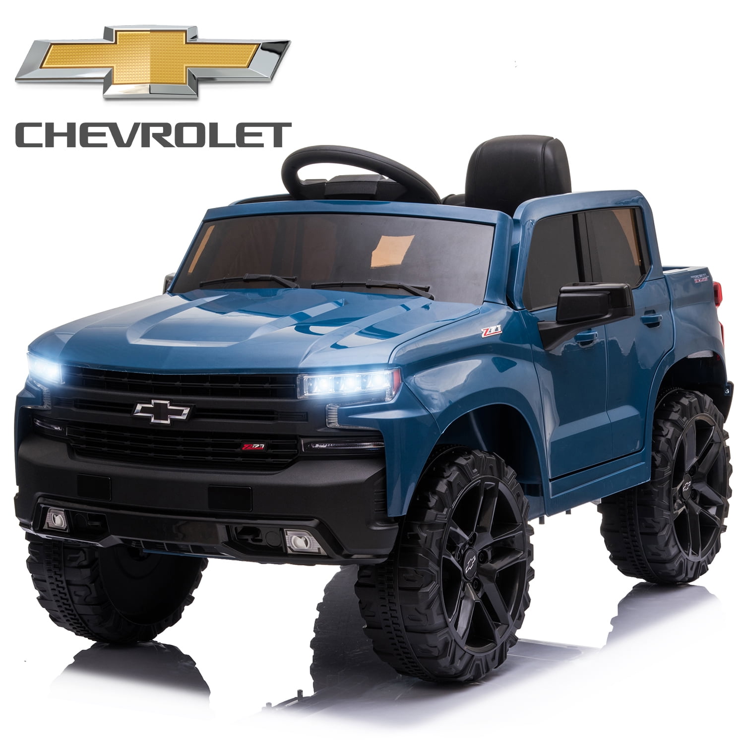 12V Ride On Cars with Remote Control, Licensed Chevrolet Silverado