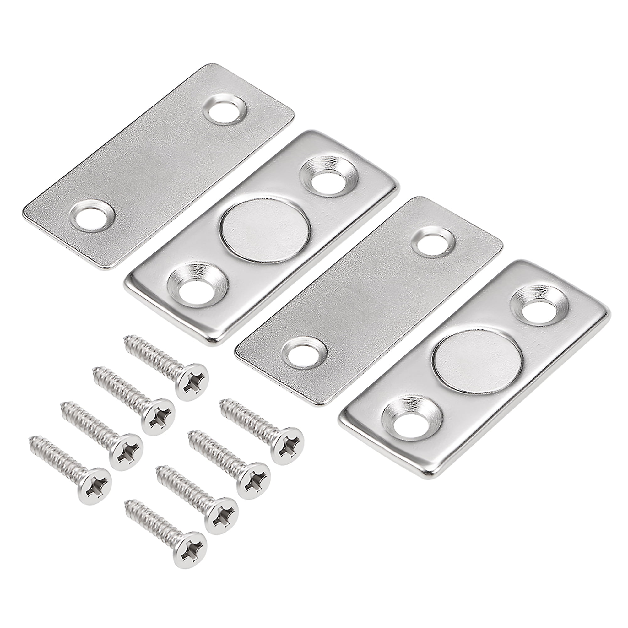 Uxcell 41 x 17 x 2.4mm Thin Catch Metal Nickel Plating 8 Pack