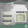 thumbnail image 3 of Luke Drop-in Self-Rimming Rectangular Bathroom Sink in White w/Overflow Luke Square Drop-In Bathroom Sink White | Renovators Supply, 3 of 13