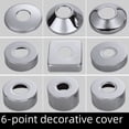 thumbnail image 3 of Cubierta decorativa de acero inoxidable para grifo de ducha, 4 puntos, 6 puntos, válvula triangular, cubierta decorativa, accesorios para aumentar la altura, 3 of 4