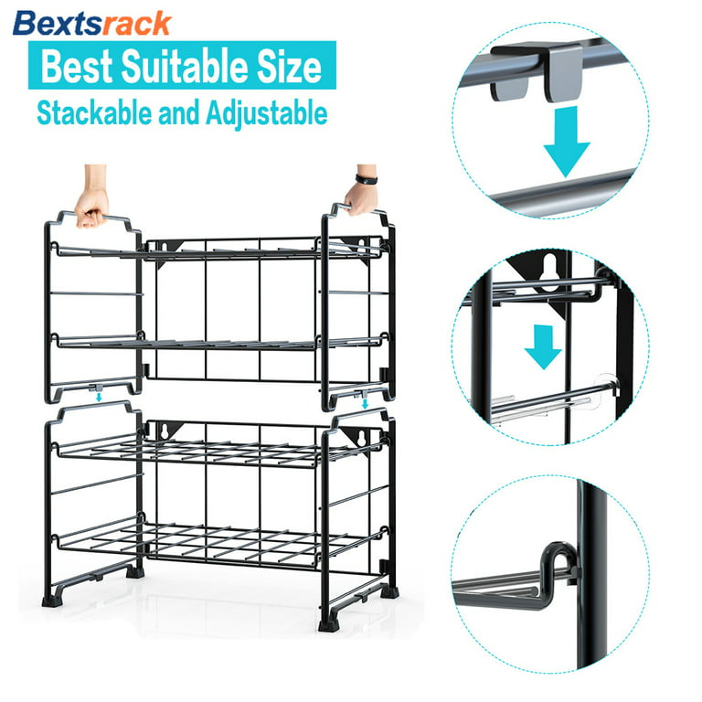 Bextsrack 2-Layers Adjustable Length House Organization And