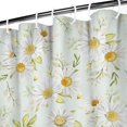 thumbnail image 4 of 72x72 Inch Fabric Shower Curtain Waterproof Polyester, Daisy Floral Print, 4 of 6