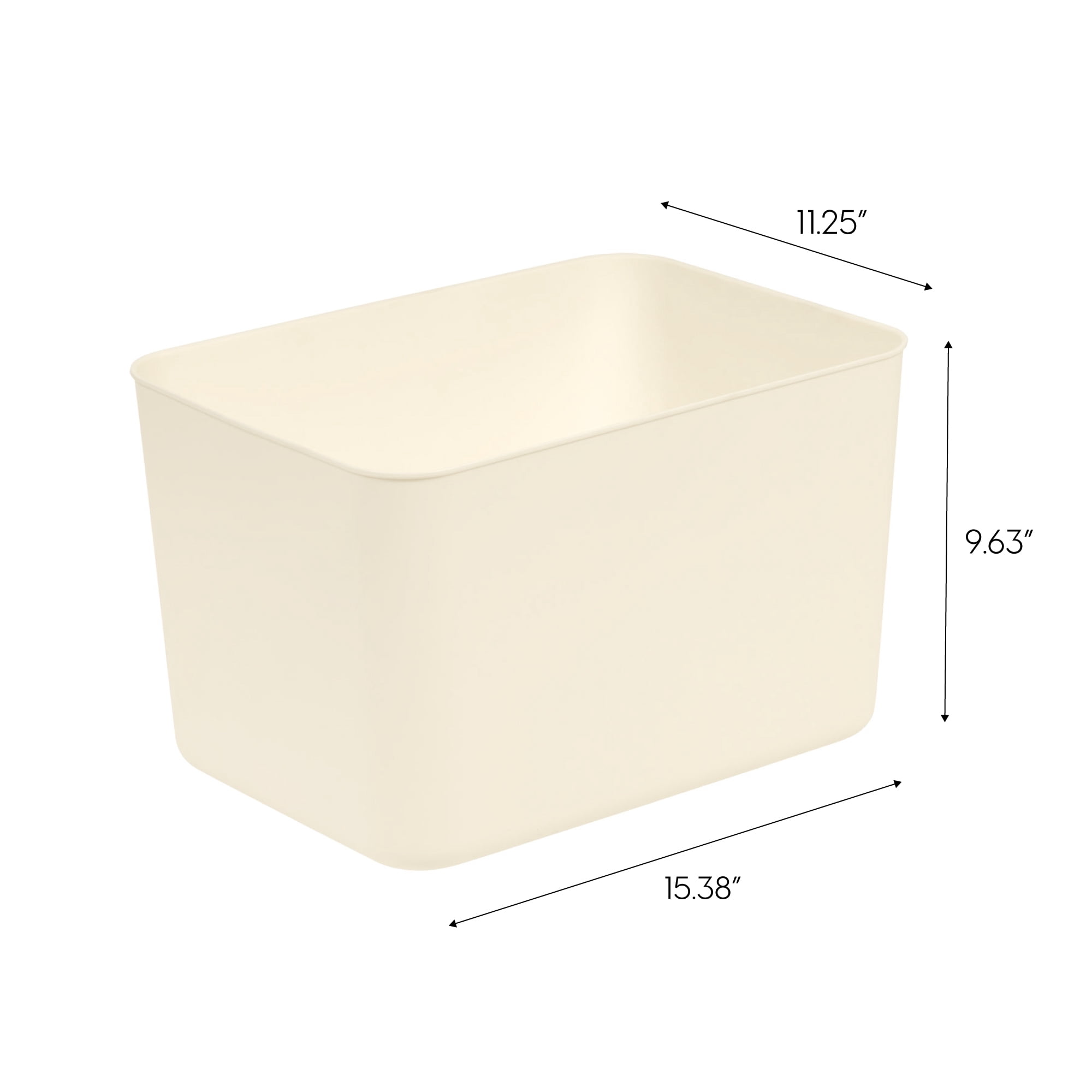 IRIS Large Plastic Storage Organizer Basket, Off-White