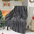 thumbnail image 4 of Soft Flannel Throw Blanket, 40"X60" Lightweight Plush Warm Blankets, Solid Color Christmas Themed Sofa Decoration, 4 of 6