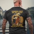 thumbnail image 2 of Men's Funny Jesus Graphic T-Shirt, “Coming Out of My Cave and I've Been Doing Just Fine” Back Print, Christian Casual Tee, 2 of 2