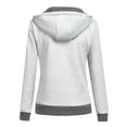 thumbnail image 4 of WXLWZYWL Trendy Sweatshirts For Women 2023 Women Casual Long Sleeve Loose Solid Hooded Hoodie, 4 of 5
