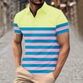 thumbnail image 1 of Blusa y camisa de manga corta con cuello vuelto para hombre, blusa de manga larga con solapa y botones estampados, blusa de poliéster para hombre, 1 of 2