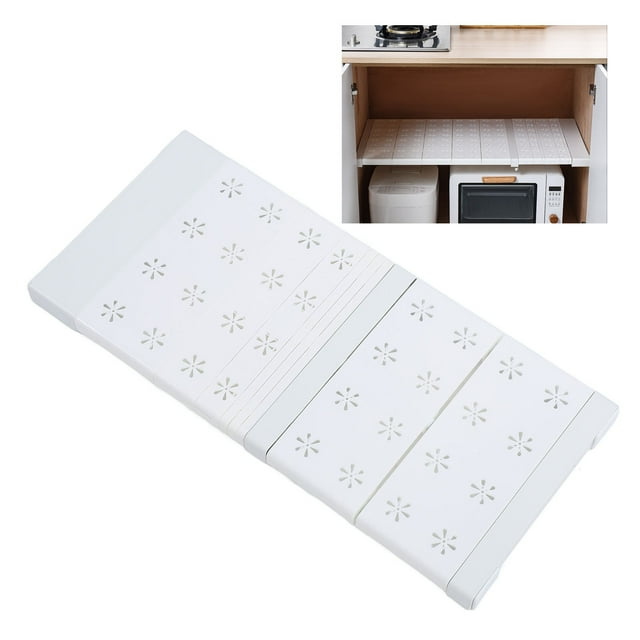Tablette de Placard Rétractable à Tension, Tablette de Placard Extensible à Capacité de Charge de 20 kg pour Armoires et Salles de Bain