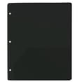 thumbnail image 4 of 100 Pack Two Pocket Plastic Translucent 3-Ring Hole Punch Folders, 11.5”L x 9.5”W for Filing / Storing Paper Work, Black, 4 of 6