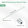 thumbnail image 3 of Tubo redondo de aluminio 6063 de 400 mm en paquete de 3, tubería de aluminio sin costura de 3 mm ID 8 mm OD para construcción / mecanizado / manualidades DIY [0.12x0.31x15.75IN], 3 of 7