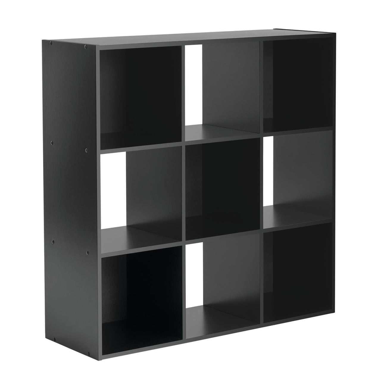 Mainstays 9 Cube Storage Organizer, Black