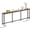 Rustic Brown, Black, variant on 94.5'' Narrow Console Table with Outlet, 7.1" Behind Couch Table | Skinny Sofa Table with Charging Station, Entryway Table for Hallway, Living Room Rustic Brown and Black TXG24UBF