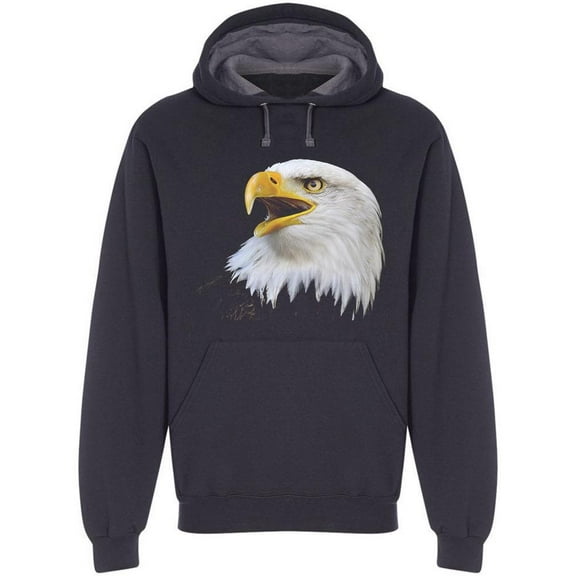 American Bald Eagle Portrait Hoodie Men -Image by Shutterstock, Male x-Large