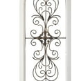 thumbnail image 7 of Sintosin Metal Wall Decor 13x32 Inch, Farmhouse Wrought Iron Scroll Art with White Distressed Wood Frame, Rustic Home Accent for Living Room, Bedroom, Kitchen Entryway, 7 of 7