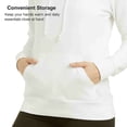 thumbnail image 3 of COUVER Women's Lightweight Cotton Jersey Pullover Hoodie Red Small, 3 of 6