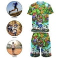 thumbnail image 4 of Plants Vs Zombies Kids Short Sleeve T-Shirt And Mesh Shorts Outfit Set for Boys Girls, 4 of 8