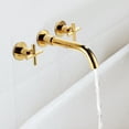 thumbnail image 3 of Grifo de baño, grifo, grifo de dos manijas para agua caliente y fría, fregadero de cocina para baño Oro, 3 of 8