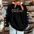 thumbnail image 5 of Christmas Shirts for Women: Merry Christmas Letter Print T-Shirts Funny Xmas Graphic Long Sleeve Pullover Tops, 5 of 8