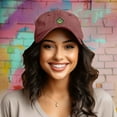 thumbnail image 3 of Dalix Froggy Unicorn Embroidered Cotton Dad Hat Baseball Cap Adjustable Mens Womens in Washed Red, 3 of 5