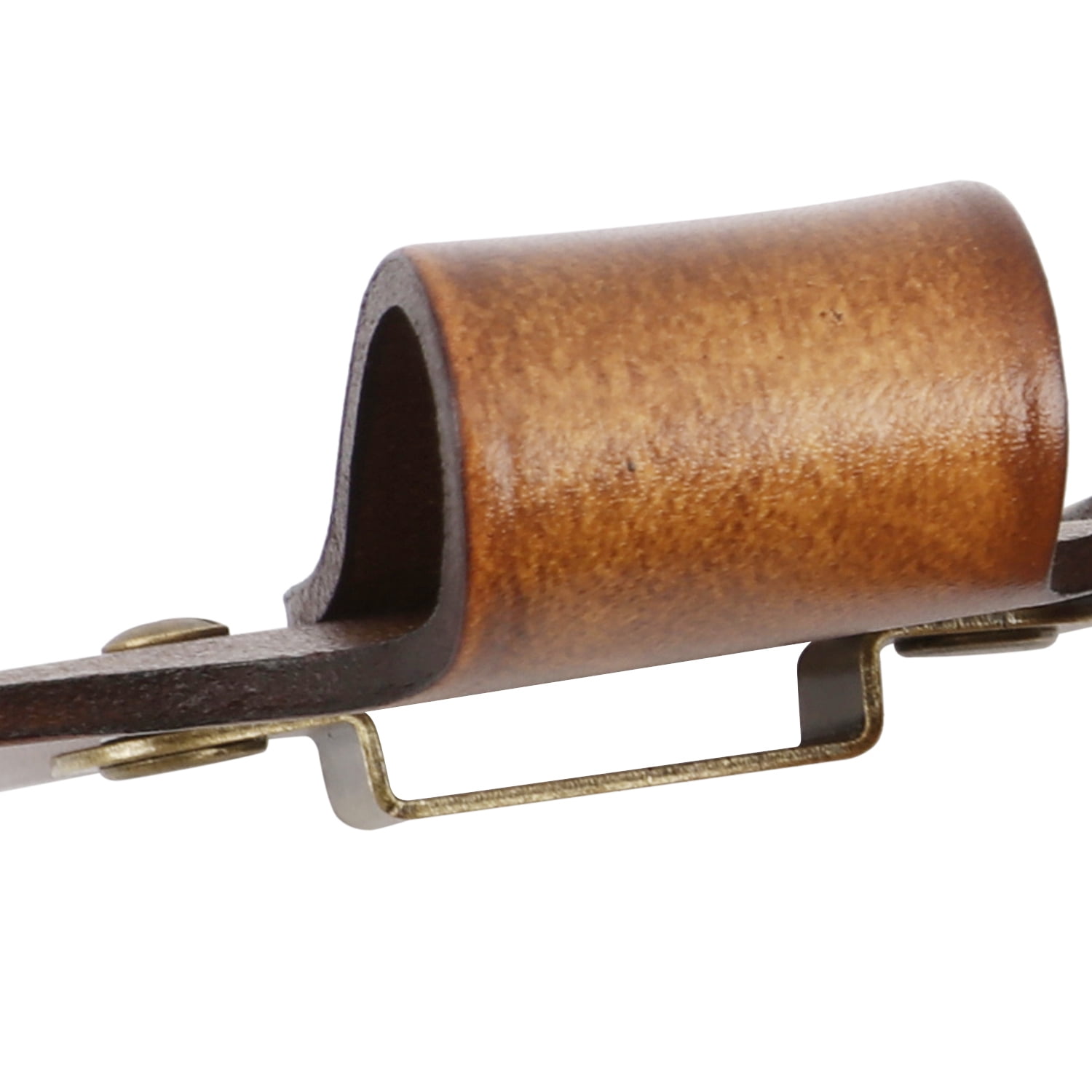 TOURBON Leather Tape Measure Hanger Screwdriver/Pencil Holder Tools Carrier Brown