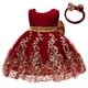 thumbnail image 2 of Vestido CMMCHAAH para niñas, Navidad, color burdeos, de 2 a 3 años, 2 of 5