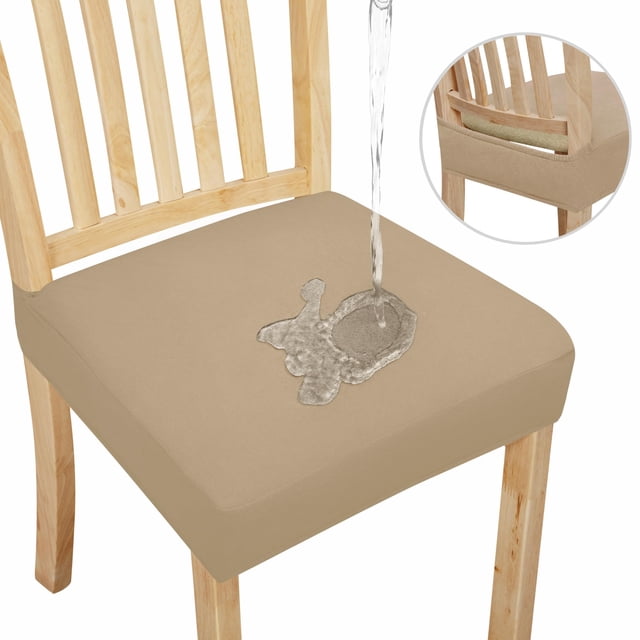 Fundas Impermeables para Asiento de Silla, Set de 2, Color Caqui