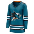 thumbnail image 2 of Women's Fanatics Teal San Jose Sharks Home Breakaway Jersey, 2 of 3