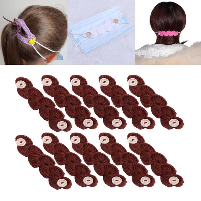 10 soportes de para máscaras para proteger los oídos: protectores de oídos para máscaras, soporte para mascarillas, correa extensora para ma 10 piezas de café