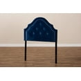 thumbnail image 3 of Baxton Studio Cora Modern and Contemporary Navy Blue Velvet Fabric Upholstered Twin Size Headboard, 3 of 6