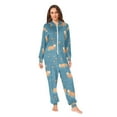 thumbnail image 2 of FORMRS Onesies Pajama for Adults Unisex Hoodie Winter Jumpsuit One Piece Sleepwear, Sizes S-2XL, Capybaras Swimming, 2 of 7