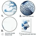 thumbnail image 3 of Designart "The Silent Crawl Of Blue And White Fish I" Coastal Coral Under Water Floater Framed Wall Art Prints, 3 of 5