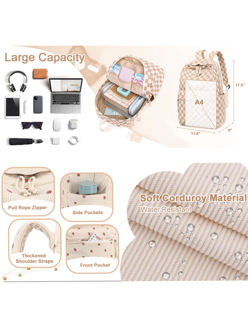 DAKIMOE School Backpack Large Capacity Bookbag Water  display picture 3