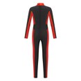 thumbnail image 4 of DPOIS Kids Girls Gymnastics Unitard Long Sleeve Jumpsuit Metallic Full Body Bodysuit Red 10, 4 of 7