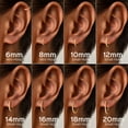 thumbnail image 5 of Chicsilver Gold Plated Huggie Earrings for Women 14K Real Gold Plated Small Cubic Zirconia Hoop Earrings for Women Hypoallergenic 16MM, 5 of 9