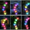 thumbnail image 7 of Solar Wind Chime Light, Cocobaby Solar Powered Color Changing LED Hanging Dragonfly Wind chime Light for Outdoor Indoor Gardening Yard Pathway Decoration (Pink Heart), 7 of 7