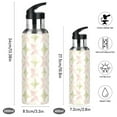 thumbnail image 2 of Yayeee 20oz Insulated Water Bottle Double Wall Stainless Steel with Flip Straw Lid, Pastel Pink Geometric, 2 of 7