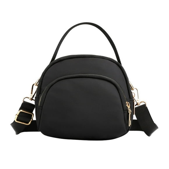 Crossbody Bags for Women Crossbody Purse Shoulder Bag Cross Body Bag Women Nylon, Ladies Purse Mini 3 Layer Zipper Shoulder Wallet Bag Cross Body Bag Purses for Women Small