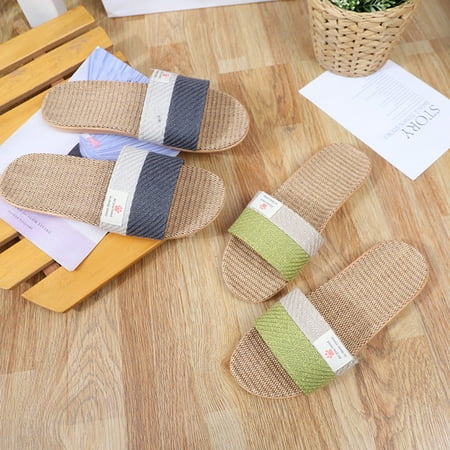 

Cathalem Leopard Slippers for Women Size 7 Women House Shoes Home Slippers Flip Flops Flax Slippers Indoor Bedroom Spring Autumn Shoes Grey 6.5