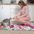 thumbnail image 3 of Pioneer Flower Floral Print Pattern Kitchen Rugs Sets Of 2,Anti Fatigue Kitchen Mat Rugs Non Slip Washable,Decorative Kitchen Floor Mats for Kitchen,Sink,Laundry,17"x30"+17"x47", 3 of 7